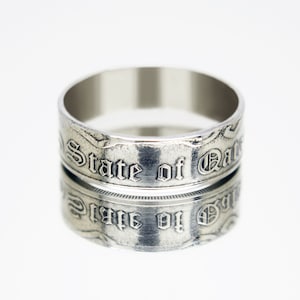 Qatar Coin Ring 50 dirhams 2016-2020, coin ring for men, womens coin ring, mens coin ring, money ring