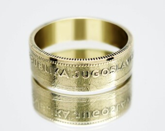 Yugoslavia Coin Ring 50 dinars 1955, coin ring for men, womens coin ring, mens coin ring, money ring