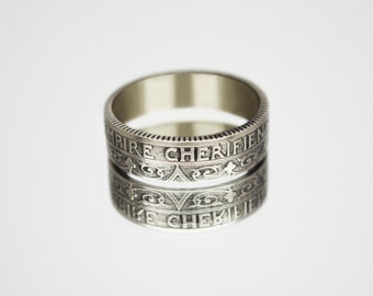 Morocco Coin Ring 1 franc 1921 Moroccan ring, coin ring for men, womens coin ring, mens coin ring, money ring