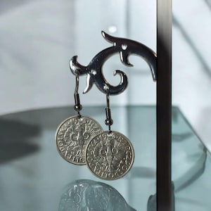 Polish Coin Earrings, Polish Coin Earrings Woman, Polish Coin Earrings Vintage, Polish Coin Charm Earrings, Polish Coin Dangle Earrings