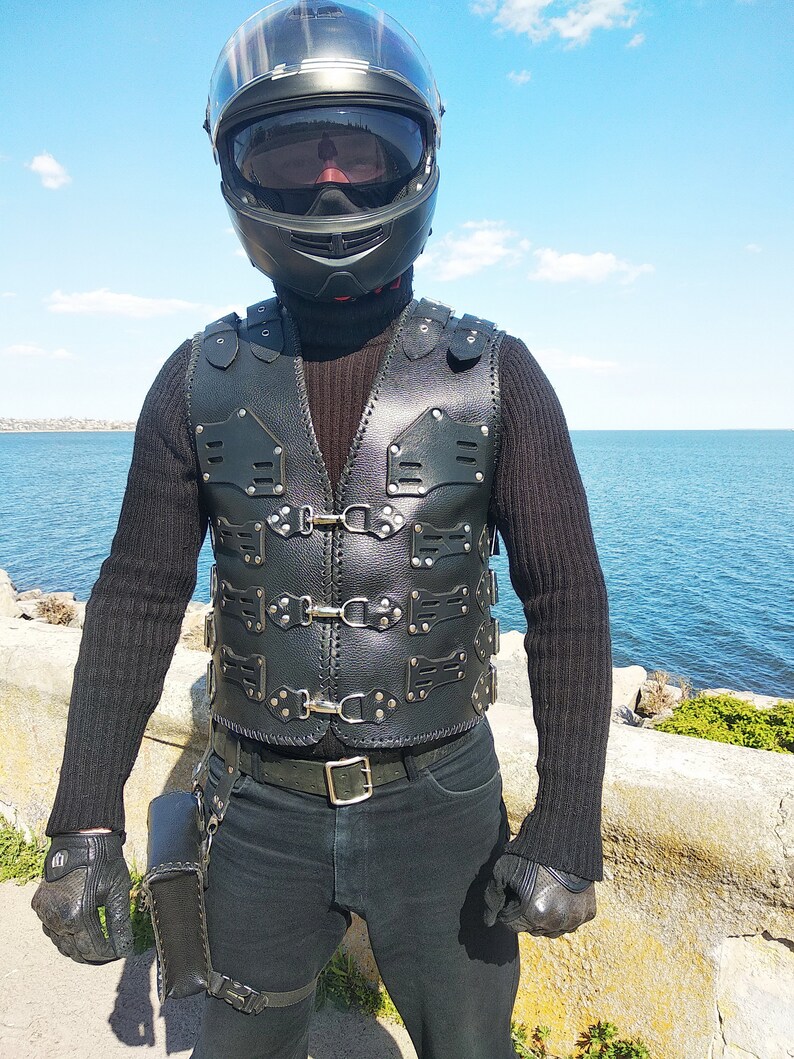 Leather Vest Men, Steampunk Vest, Mens Leather Vest, Black Leather Vest, Leather Motorcycle Vest, Motorcycle Vest, Steampunk Vest Men