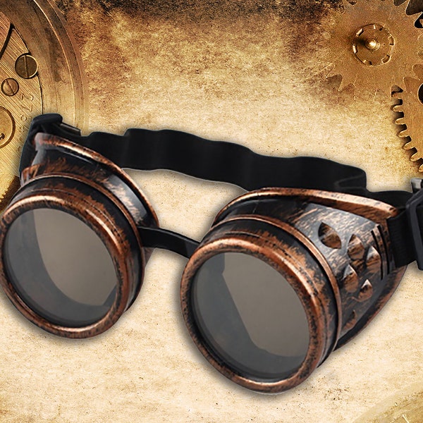 Steampunk Goggles, Steampunk Glasses, Steampunk Sunglasses, Aviator Goggles, Cyber Goggles,Cyberpunk Goggles,Black Goggles,Cyberpunk Goggles