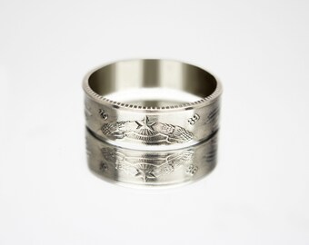 Hongarije muntring 5 forinten 1983-1989 Hongaarse ring, muntring voor mannen, damesmuntring, herenmuntring, geldring