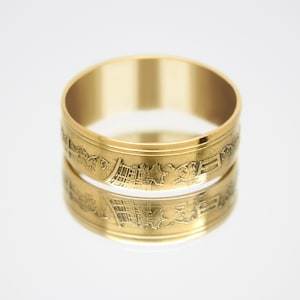 Gold Coin Ring Japan Coin Ring 20 Chon 1905-1906 (replica) 18k