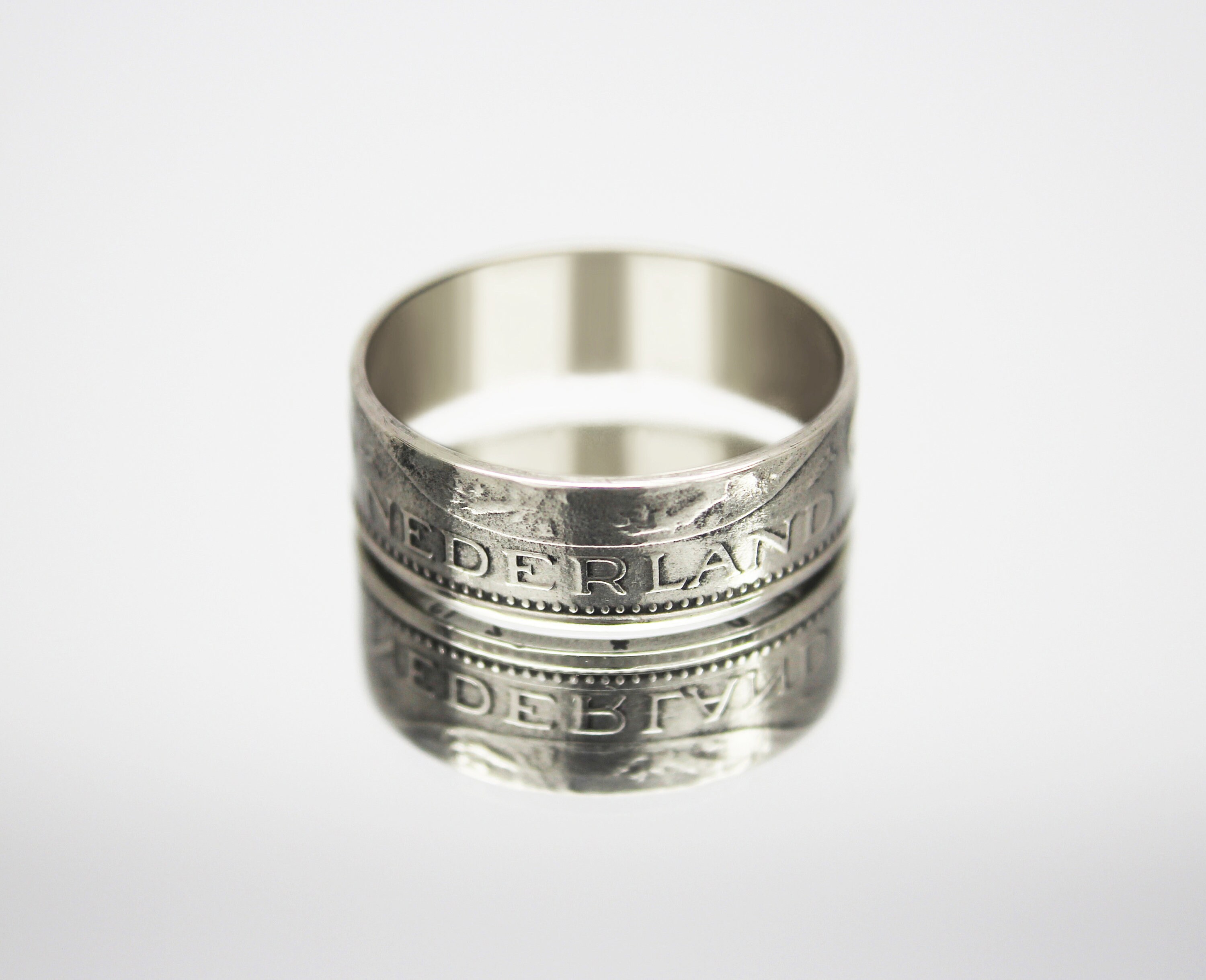 Netherlands Coin Ring 1 Guilder 1949-1980, Coin Ring for Men, Womens ...