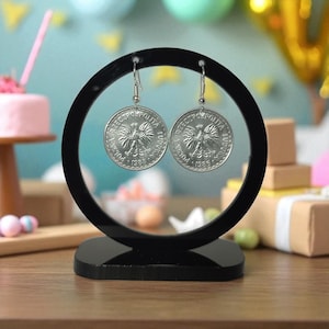 Polish Coin Art Earrings, Polish Coin Earrings Unique, Polish Coin Earrings Vintage, Polish Coin Hoop Earrings, Polish Coin Earrings Set