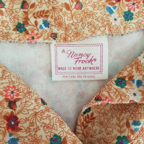 Vintage 1970s Nancy Frock Easy Care Floral dress - image 3