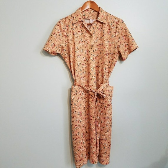 Vintage 1970s Nancy Frock Easy Care Floral dress - image 6