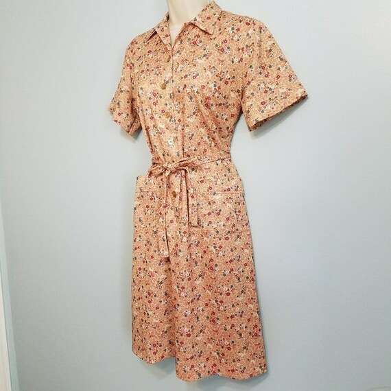 Vintage 1970s Nancy Frock Easy Care Floral dress - image 5