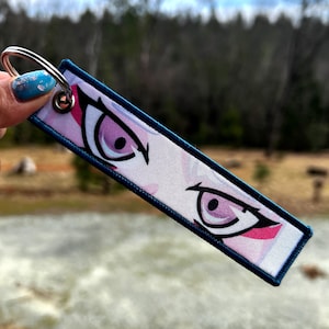Anime Eyes Cyberpunk Jet Tag Keychain