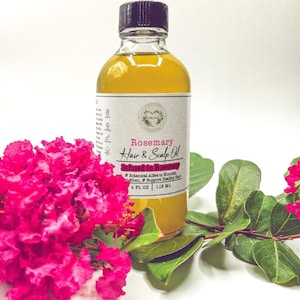 Rosemary Hair and Scalp Oil - Infused in Rosemary and Botanical Allies to Nourish and Support Healthy Hair (2oz & 4oz)