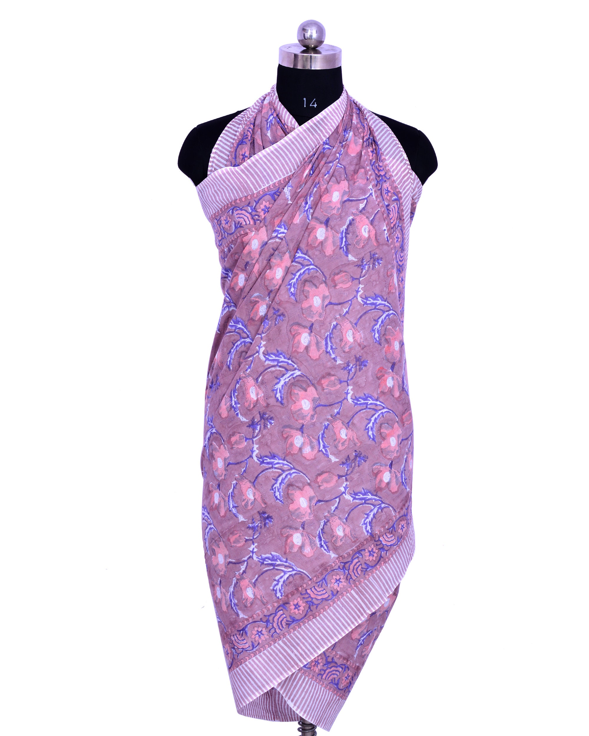 Indian Swimwear Hand Block Print Beach Cover Up Sarongs Soft Etsy