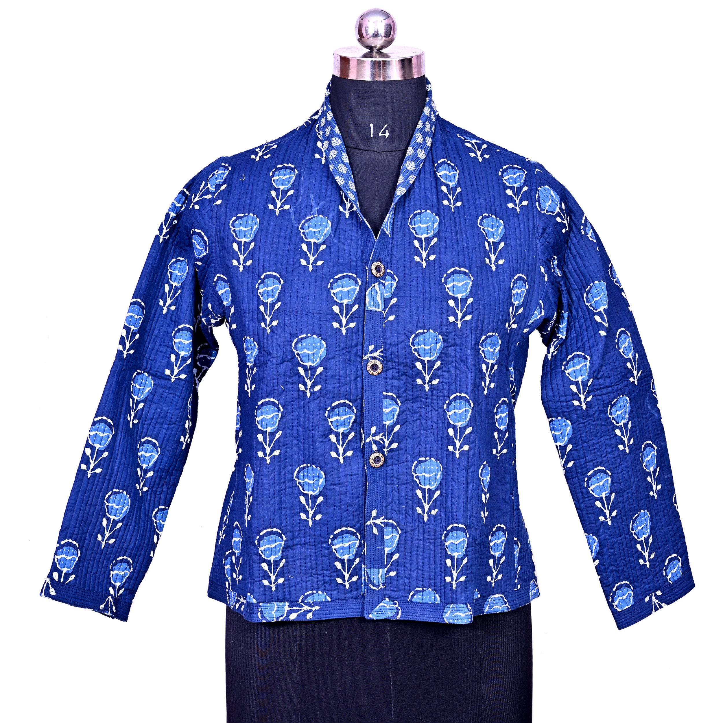 Indian Handmade Kantha Quilted Womens Short Jacket Kimono Etsy