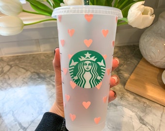 mini hearts starbucks cold cup