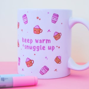 Kaffeezeit Tasse - Personalisierte Tasse - Kawaii Kaffeetasse - Kawaii Teetasse - Illustrierte Tasse - Kawaii - Anime - Personalisiertes Geschenk