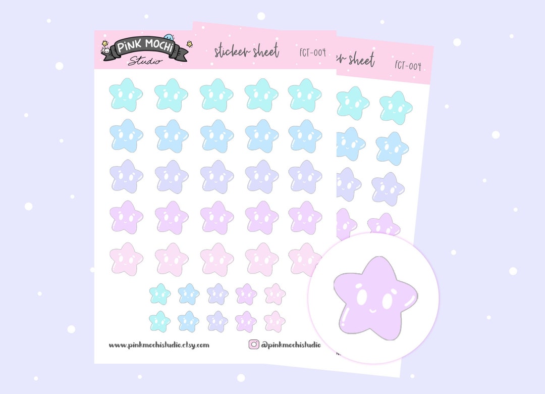 Cute Stars Planner Stickers - Anime - Kawaii Planner Stickers - Planner ...