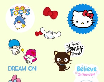 Motivational Cartoon Stickers, Everyday Life Digital Stickers, Daily Planner Stickers, Goodnotes Stickers, OneNote Stickers, PNG Stickers