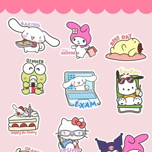 Cartoon Stickers, Everyday Life Digital Stickers, Daily Planner Stickers, Goodnotes Stickers, OneNote Stickers, PNG Stickers image 1