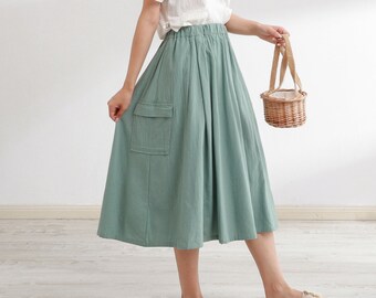 Boho maxi linen skirt \u2022 Bohemian skirt \u2022 Renaissance skirt \u2022 Organic gypsy skirt \u2022 Victorian skirt linen