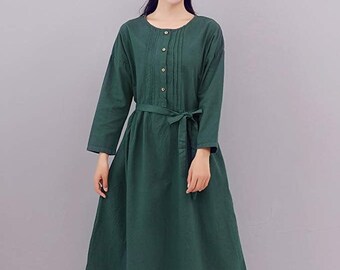 linen cotton dresses uk