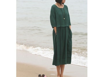 long cotton dresses with pockets
