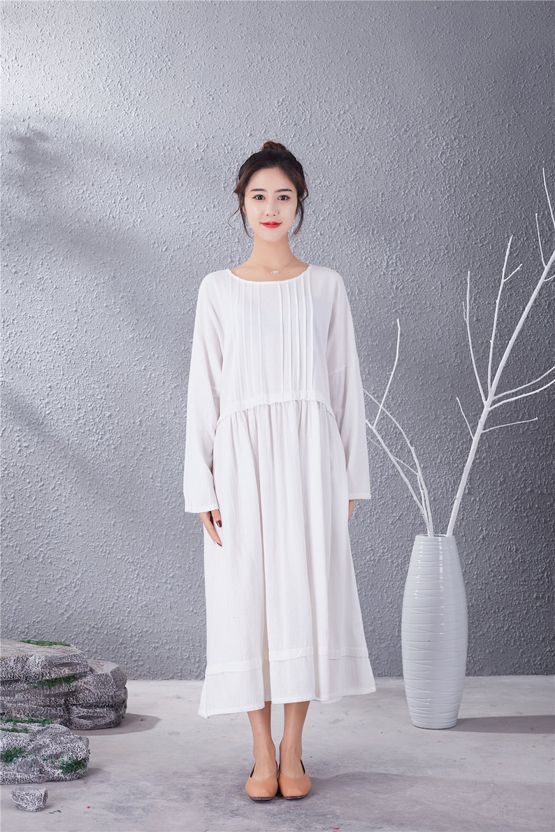 plus size cotton maxi dresses with sleeves