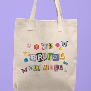 It's Brutal Out Here Tote Olivia Rodrigo Tote Retro - Etsy UK