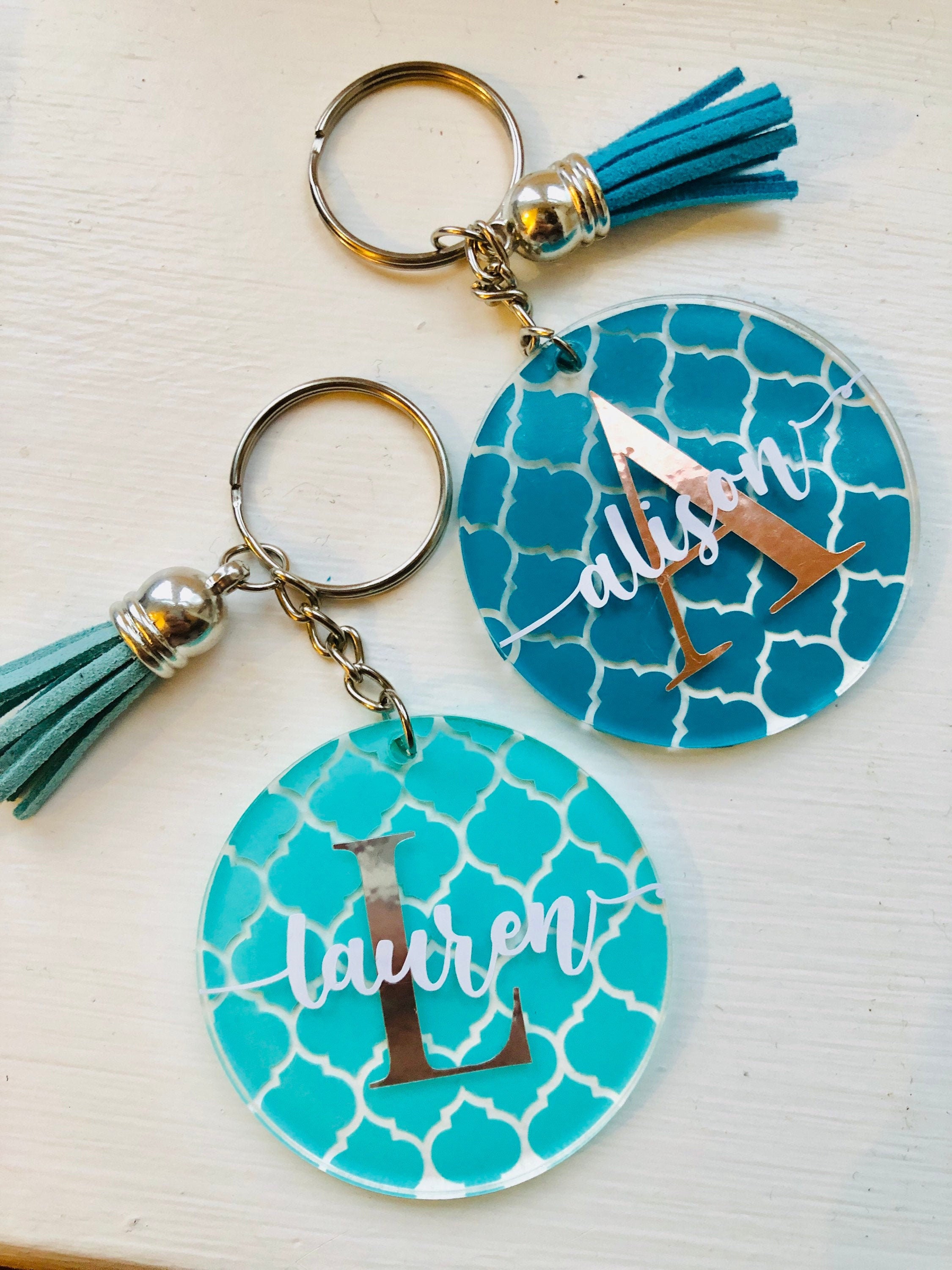 Personalised Keyring Personalised Acrylic Key Chain Etsy