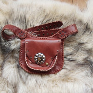 Handmade leather belt bag