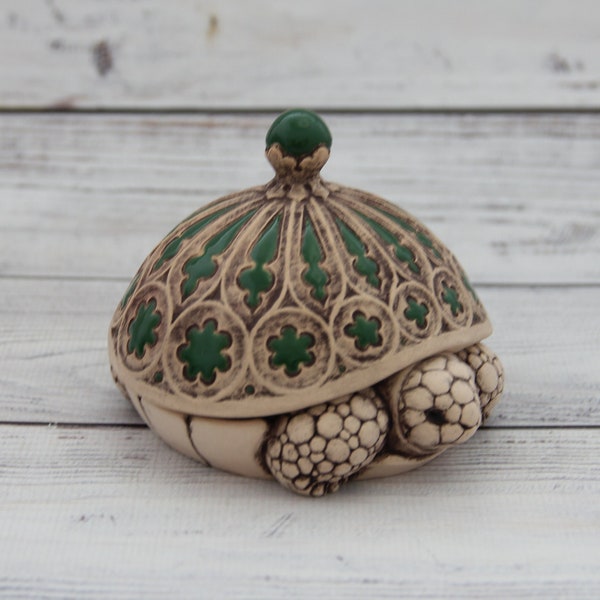 Ceramic Sculpture Turtle 3.14", Collectable Ceramic Figurine, One Of Kind,Home & Garden Decor, Gift for Her, Real Artwork, Vladimir Butcanov