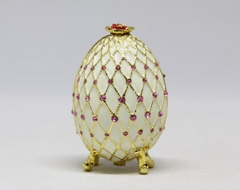 Ukrainian Faberge Style Easter Egg 2.6",Hand Crafted With Enamel And Swarovski Crystals, Easter Gift,Gift For Her,Home Decor,Easter Egg