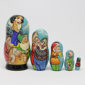 Cartoon Heroes Nesting Doll 4.92&#39;&#39; or 12.5 cm, Hand Painted  Doll 5pieces, Funny Gifts, , Kids Gift Made In Ukraine
