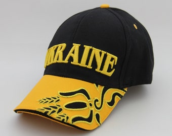 Ukrainian Symbolism Cap, 3D Embroidered Cotton Baseball Hat
