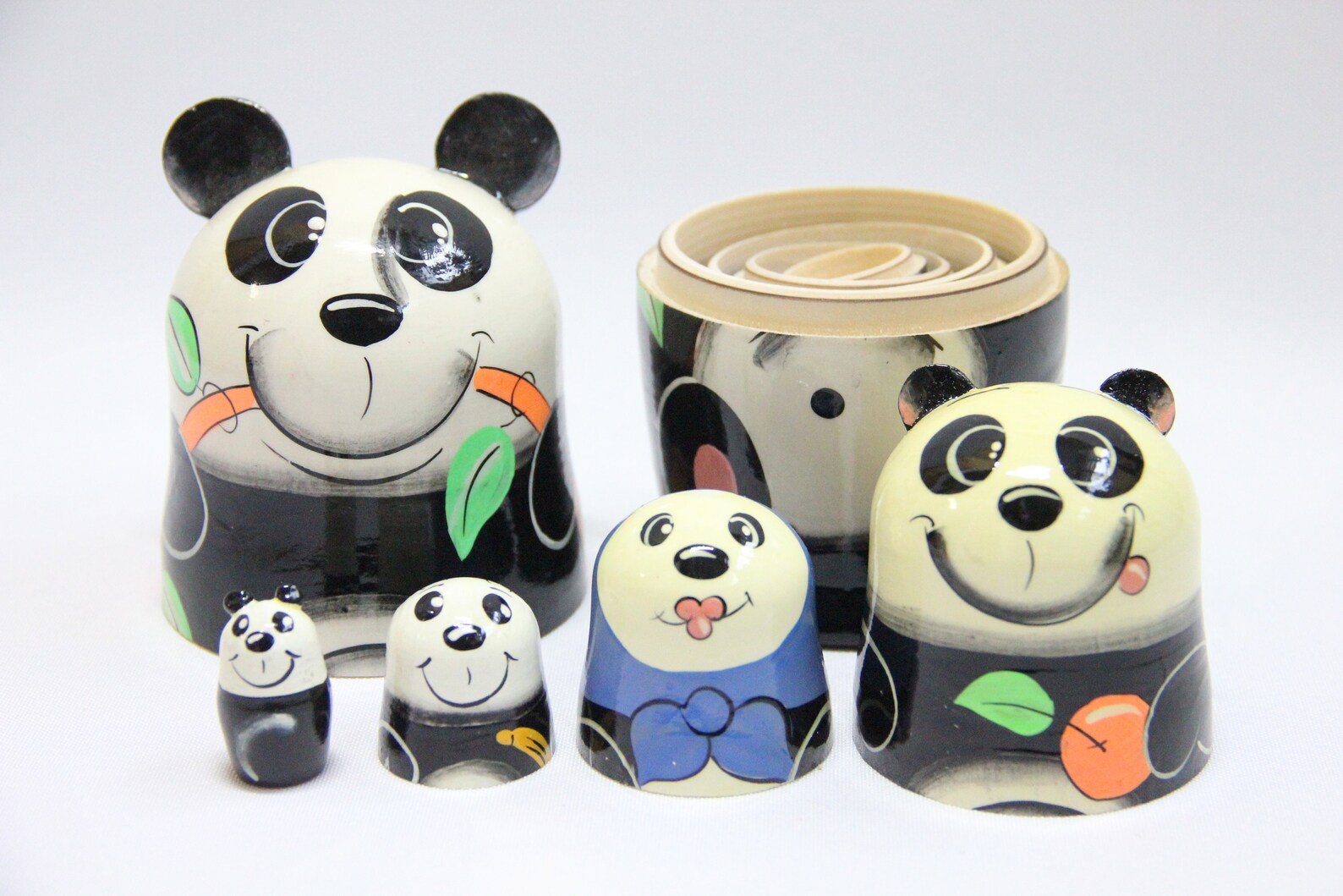 Pandas Family Nesting doll 63'' 16 cm Matryoshka Etsy