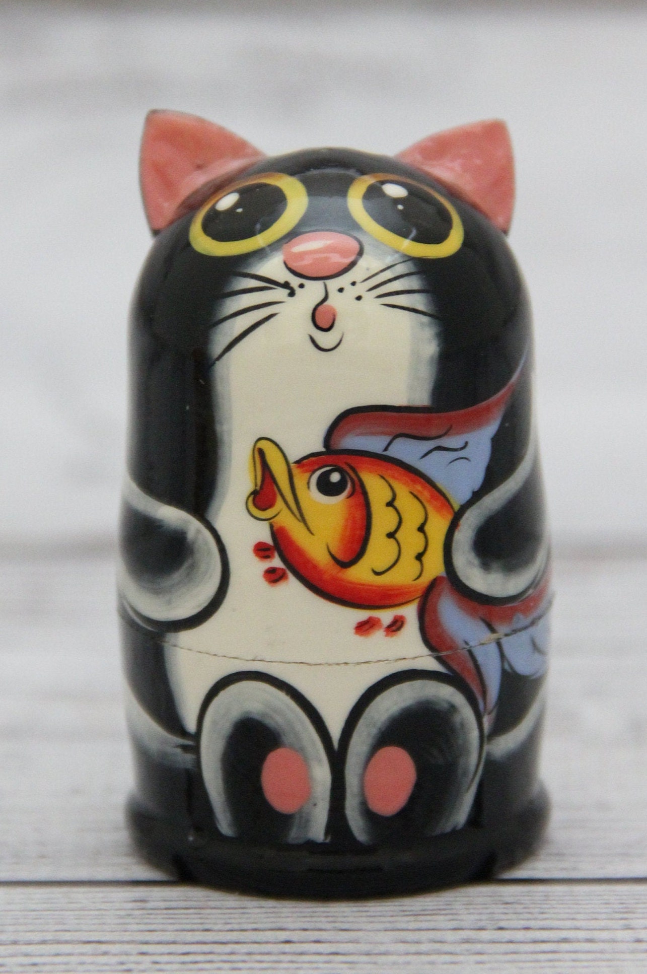 Cats Russian Nesting Doll 2.16'' or 5.5 cm Hand Etsy
