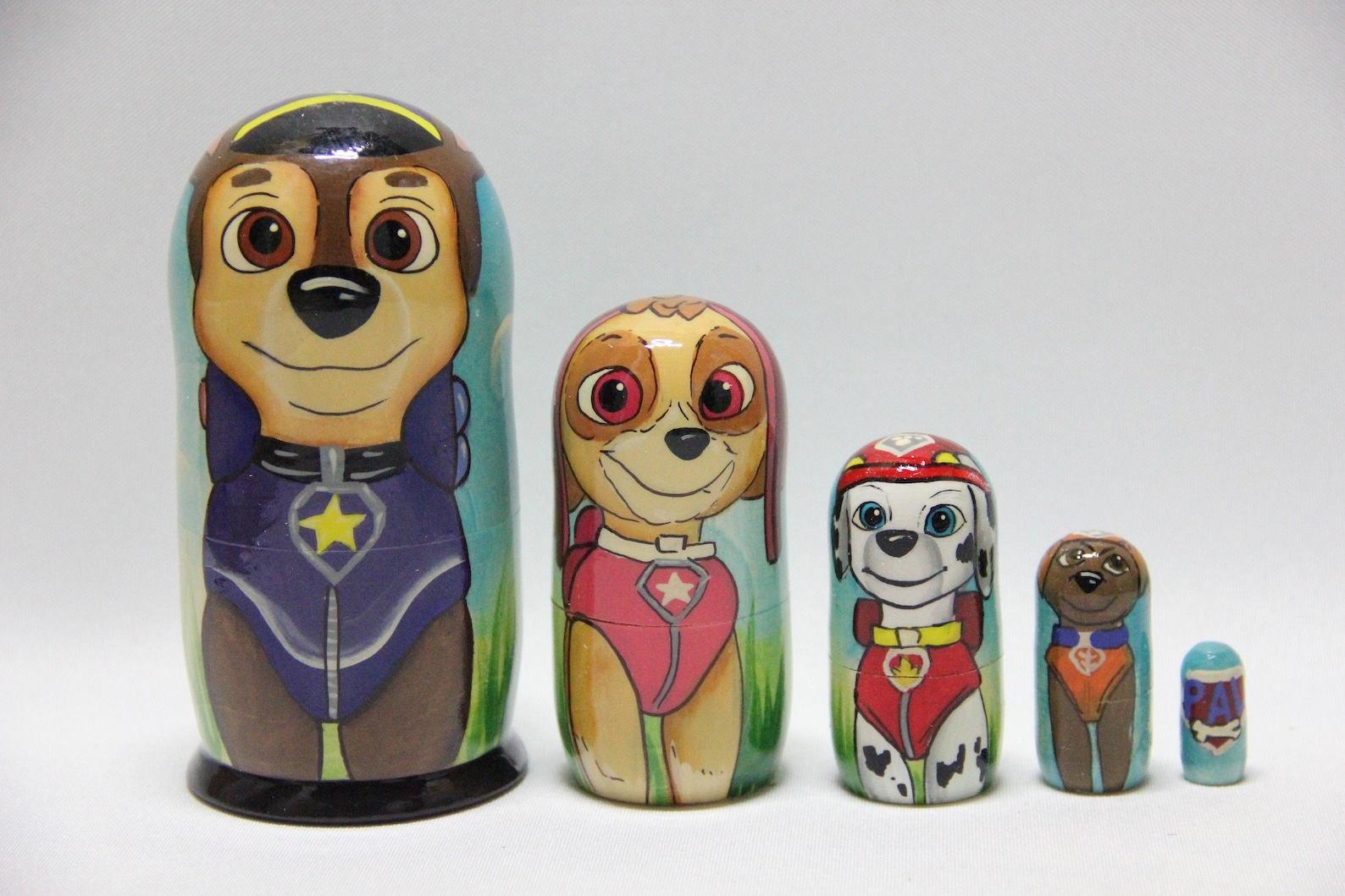 Paw Patrol Cartoon Heroes Nesting Doll 4.72'' or 12 Etsy