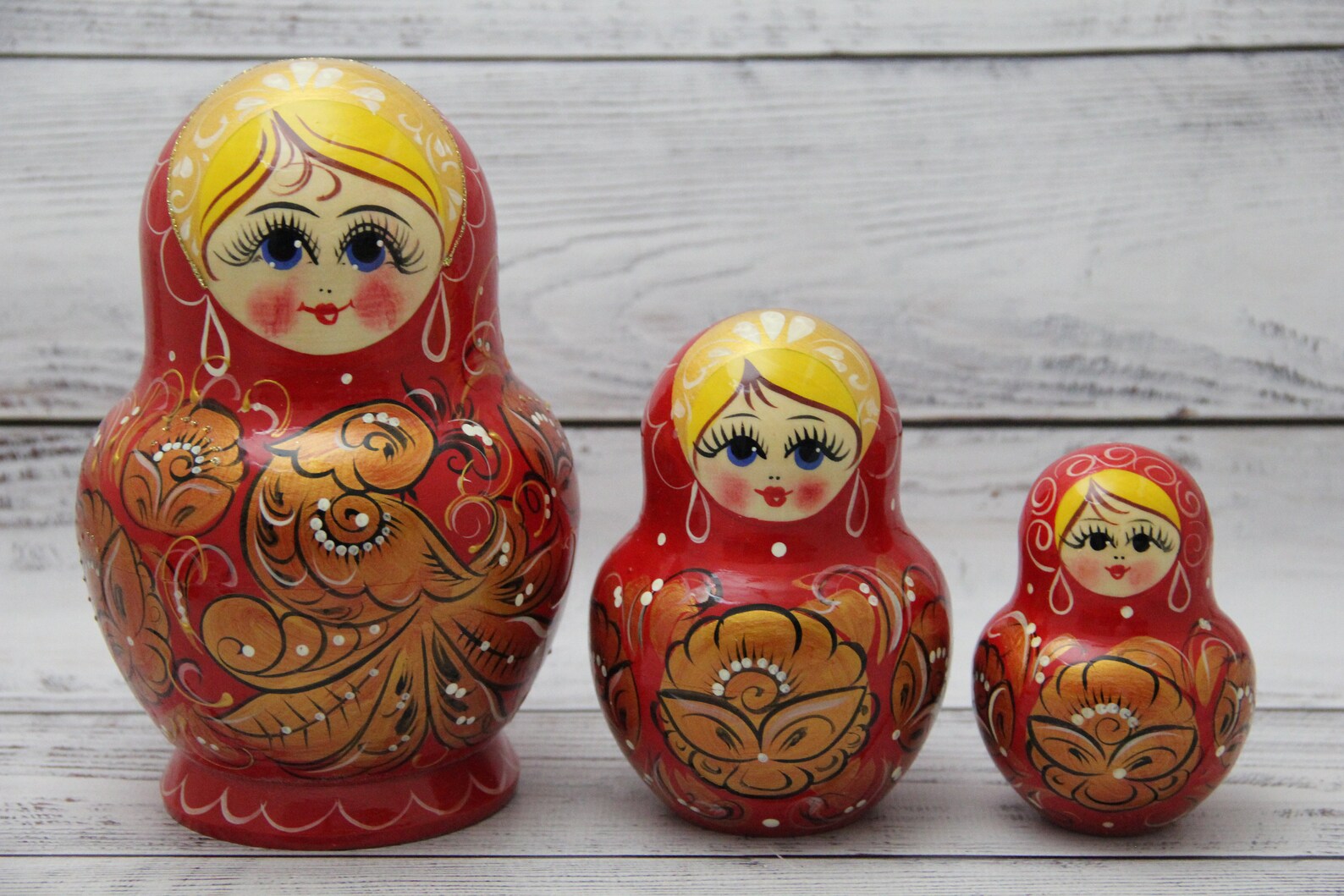 Russian Traditional Hand Painted Nesting Doll 6.1'' or Etsy