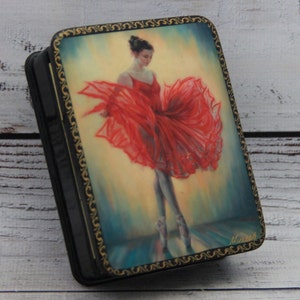 Made in Ukraine Lacquer Box, Ukrainian Art Painting School, Ballet, Handmade, Jewelry Box, Home Decor, Gift Box