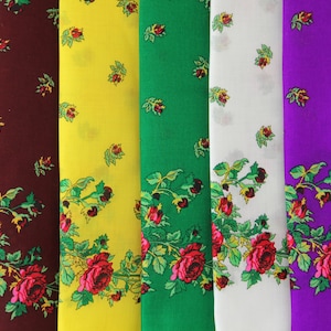HECHO EN UCRANIA Bufanda ucraniana Babushka eslava Bufanda floral Bufanda rusa bohemia moderna y elegante con diseño floral clásico y atemporal Regalo para ella