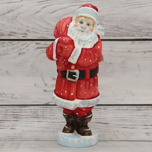 Wooden Carved Santa 7.08&quot; Father Frost Ukrainian Santa Hand Carved Hand Painted Figurine Christmas Gift Home Decor Christmas MADE in UKRAINE