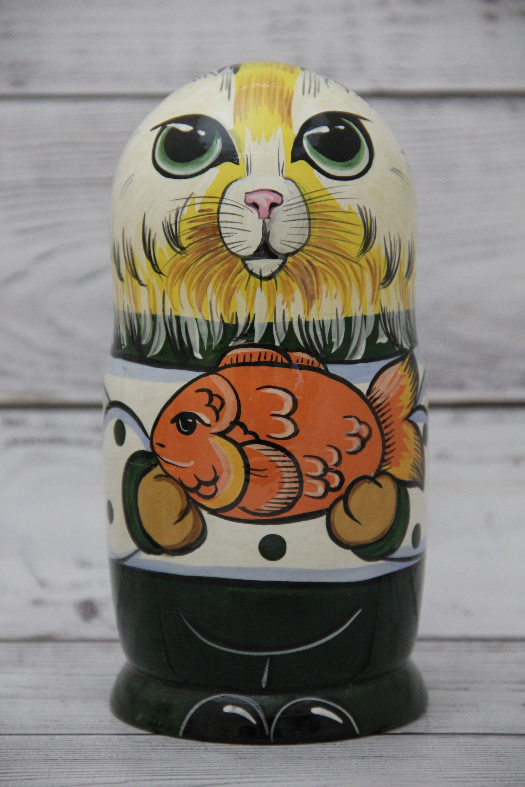 Cats Russian Nesting Doll 6.88'' or 17.5 cm Matryoshka Etsy