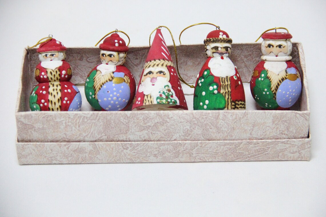 Ukrainian Wooden Christmas Tree Ornaments Hand Painted Home | Etsy