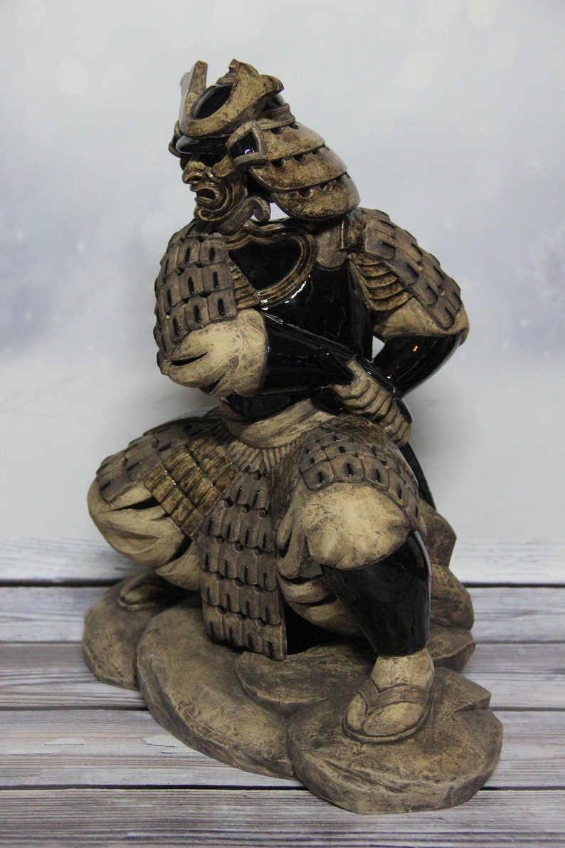 Unique Ceramic Sculpture Japanese Samurai 14.37 Etsy