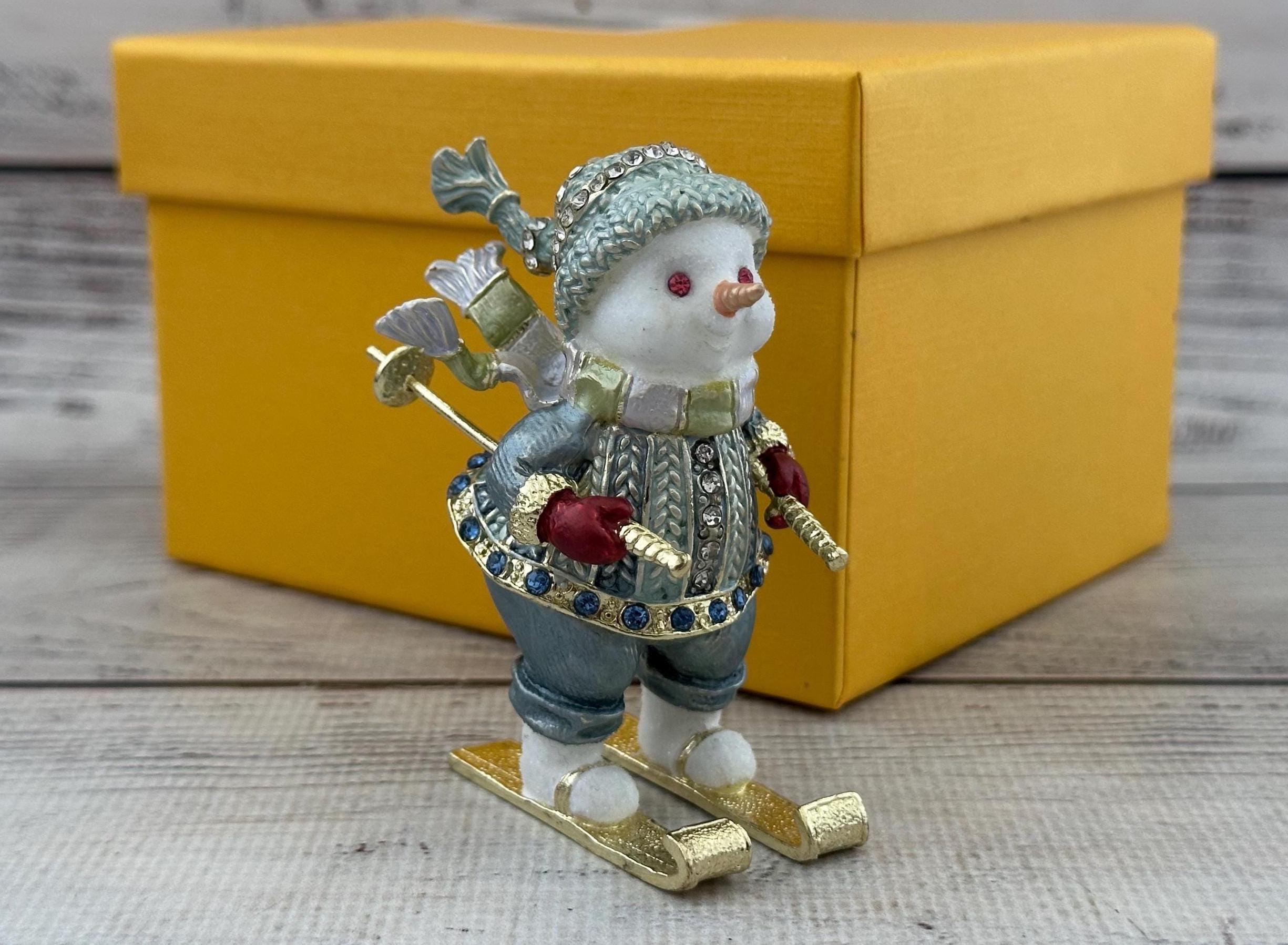 Swarovski Figurines Snowman - Etsy