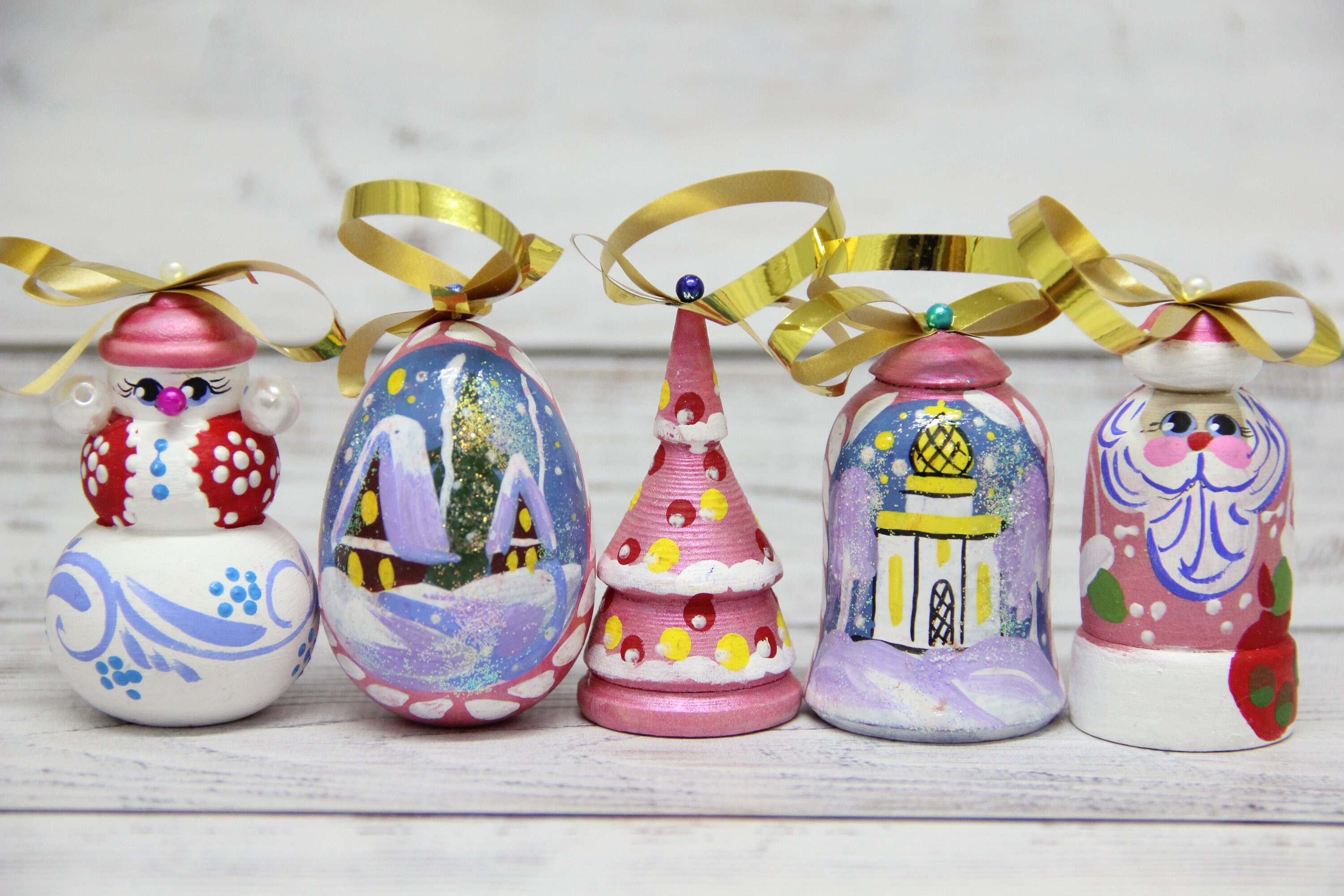 Ukrainian Wooden Decoration Christmas Tree Ornaments Hand Etsy
