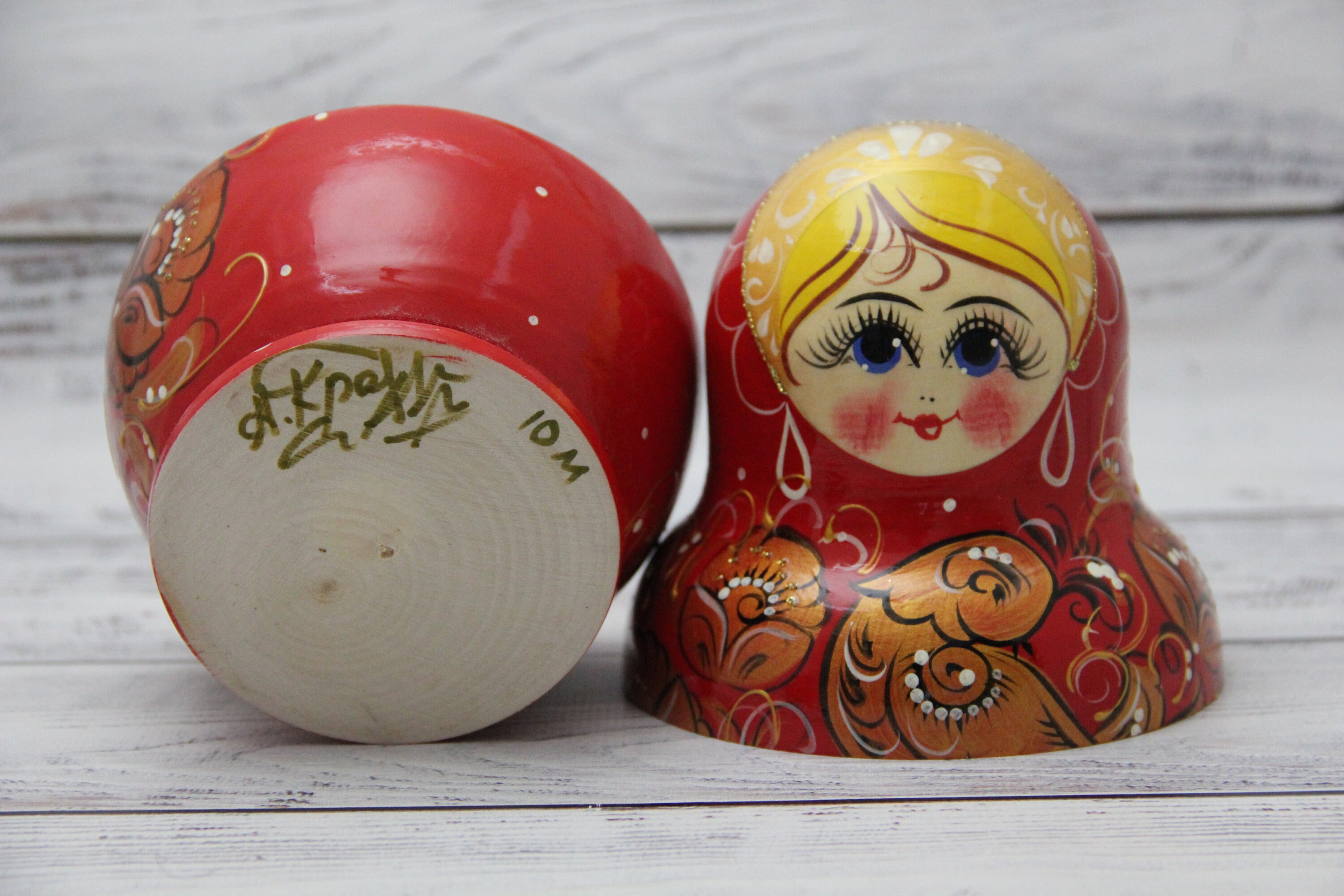 Russian Traditional Hand Painted Nesting Doll 6.1'' or Etsy