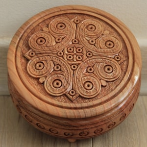 Hand Carved Ukrainian Wooden Jewelry Box Handmade Hand Crafted Alder Wood Jewelry Box Ecological Wood Jewelry Box Wedding Gift Home Decor