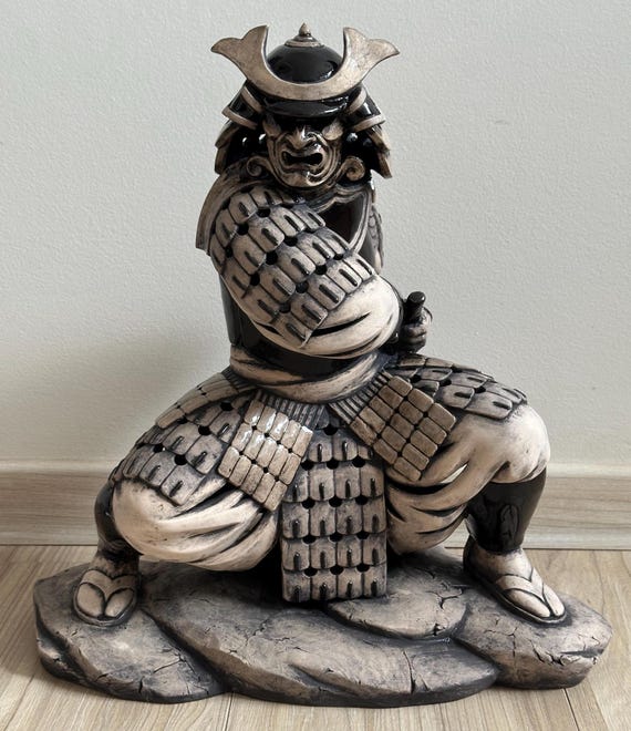 Unique Ceramic Sculpture Japanese Samurai 14.37