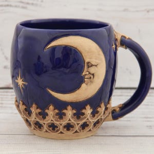 Ceramic Moon Coffee Cup, Collectable Art Mug, Vladimir Butcanov