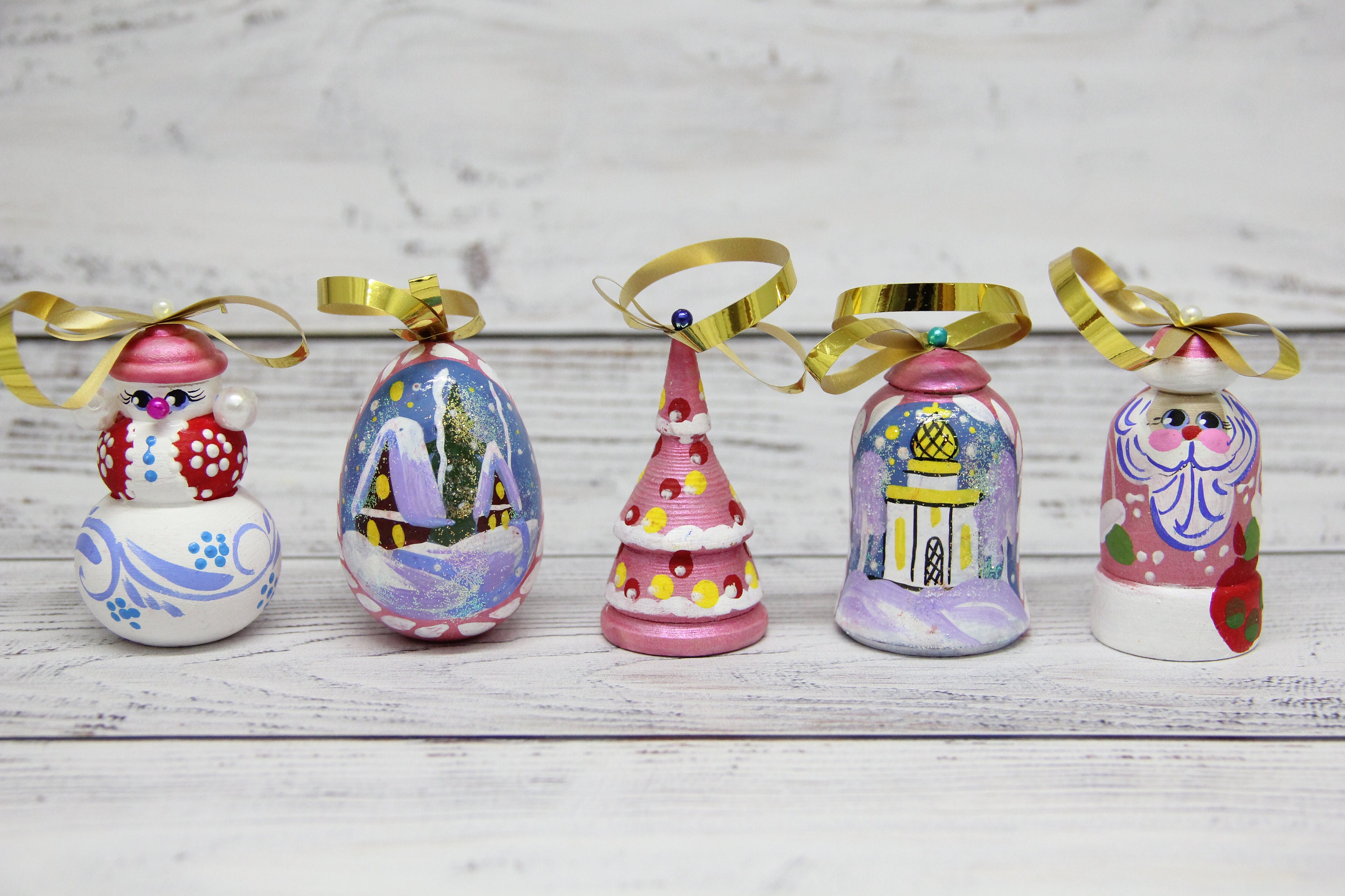 Ukrainian Wooden Decoration Christmas Tree Ornaments Hand Etsy